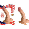 All American Whopper 5 inches Curved Dong with Balls - Realistic Beige PVC Dildo for Intense Pleasure - Adult Naughty Store