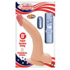 All American Whopper 8-Inch Curved Vibrating Dong with Balls - Realistic Skin Tone - Model AAW-8CVDB - Adult Naughty Store