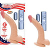 All American Whopper 8-Inch Curved Vibrating Dong with Balls - Realistic Skin Tone - Model AAW-8CVDB - Adult Naughty Store