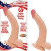 Real Skin All American Whoppers Dong With Balls 8 Inches - Lifelike Pleasure for Intense G-Spot or P-Spot Stimulation - Phthalate-Free PVC - Hands-Free Suction Cup - Strap-On Compatible - Flesh