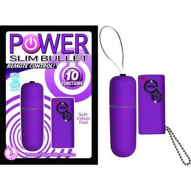 Introducing the SensaPleasure Power Slim Bullet Remote Control Purple - Model PSB-10: The Ultimate Pleasure Enhancer for Intense Orgasms! - Adult Naughty Store