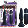 Introducing the My First Silicone Surge Vibrating Butt Plug 5 Inch - Black: The Ultimate Beginner's Pleasure Companion - Adult Naughty Store