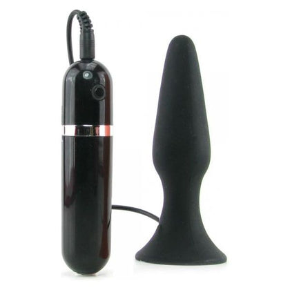 Introducing the My First Silicone Surge Vibrating Butt Plug 5 Inch - Black: The Ultimate Beginner's Pleasure Companion
