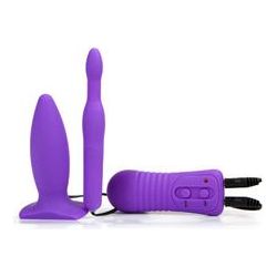 Nasstoys 1St Anal Explorer Vibrating Butt Plug and Pleaser Kit - Model NAE-001 - Unisex Pleasure - Purple - Adult Naughty Store