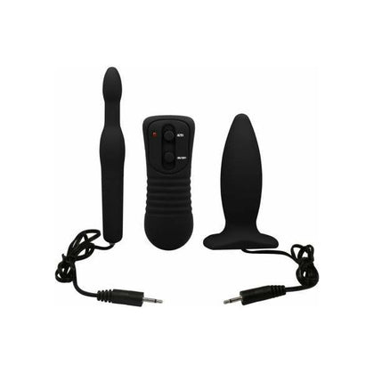Nasstoys My 1st Anal Explorer Vibrating Butt Plug and Pleaser Kit - Model NAE-1001B - Unisex Anal Pleasure - Black