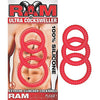 Ram Ultra Cock Swellers Red - Premium Silicone Cock Rings for Intense Pleasure