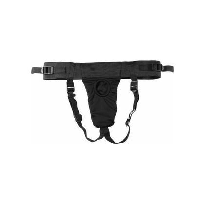 Introducing the SensaPleasure Revolt Adjustable Strap-On - Model SR-5000 - Black - Unleash Boundless Pleasure! - Adult Naughty Store