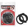 Macho Supreme Stamina Snap On Duo Ring Black - The Ultimate Pleasure Enhancer for Men - Adult Naughty Store