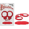 Nasstoys of New York Sinful Metal Cuffs with Love Rope Red - Model SMC-118: Unleash Passionate Pleasure for Couples