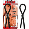 Ram Squeezer Black Adjustable Lasso Style Cock Ring - Model RS-500 - Male - Enhances Erection, Intensifies Pleasure - Waterproof - Phthalate-Free - Latex and GPPS - 5