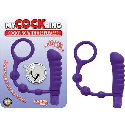 Purple Pleasure Prostate Cockring - Model CRP-1 - Male - Anal Stimulation - Waterproof Vibrating Sex Toy