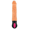 Natural Realskin Hot Cock #1 7-Inch Beige Vibrating Dildo for Intense Pleasure