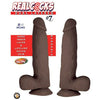 Nasstoys Realcocks Dual Layered #7 Dark Brown Realistic Dildo for Men, Lifelike Pleasure, Waterproof - Adult Naughty Store