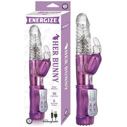 Energize Her Bunny 1 Purple Rabbit Vibrator - Powerful Dual Motor Rechargeable Pleasure Toy for Women