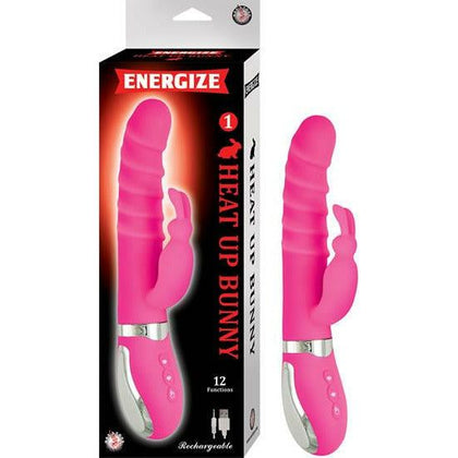 Nasstoys Energize Heat Up Bunny 1 Pink Rabbit Style Vibrator - Model HU-1P - Female G-Spot and Clitoral Stimulation - Intense Pleasure in a Heated Package - Adult Naughty Store