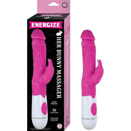 Nasstoys Energize Her Bunny Massager Pink Rabbit Style Vibrator - Model EHB-10 - Women's Dual Motor Silicone Pleasure Toy