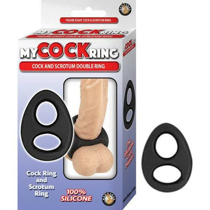 Nasstoys Cockring Cock & Scrotum Double Ring Black - Model CR-2001 - Male Pleasure Enhancer