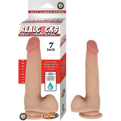 Nasstoys Realcocks Self Lubricating 7-Inch Beige Realistic Dildo - Model X7, for Enhanced Pleasure and Satisfaction - Adult Naughty Store