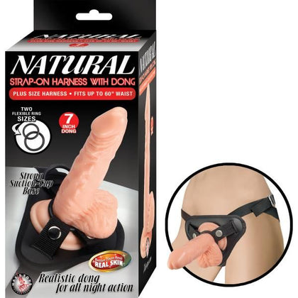 Nasstoys Natural Strap On Harness with Dong - Model X7: Versatile Gender-Inclusive Strap-On for Intense Pleasure - Black - Adult Naughty Store