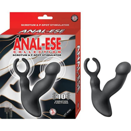 Nasstoys Anal-ese Collection Scrotum & P-Spot Stimulator Black - Model NASS-001 - Unisex Anal and Prostate Pleasure - Adult Naughty Store