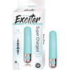 Nasstoys Exciter Travel Vibe Aqua - Compact Waterproof Rechargeable Vibrator for Women - 10 Functions - Model: ETVA-001 - Aqua Blue - Adult Naughty Store