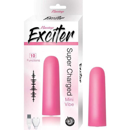 Nasstoys Exciter Mini Vibe Pink - Powerful 10-Function Rechargeable Silicone Vibrator for Women - Intense Pleasure in a Compact Size - Adult Naughty Store