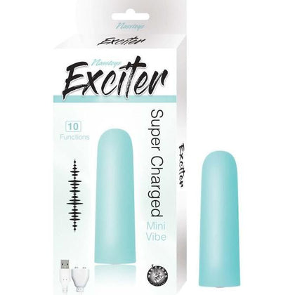 Nasstoys Exciter Mini Vibe Aqua Green - 10 Function Waterproof Silicone Rechargeable Vibrator for Intense Pleasure - Adult Naughty Store