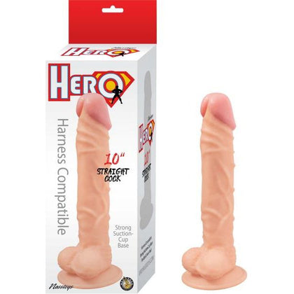 Nasstoys Hero 10in Straight Cock White - Realistic Large Dildo for Intense Pleasure - Model 2022 - Male - Anal and Vaginal Stimulation - Light Skin Tone