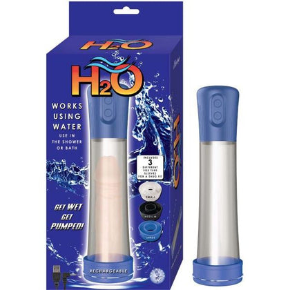 Nasstoys H2O Blue Rechargeable Penis Pump - Model X1 - Male Enhancement Tool for Enhanced Pleasure - Transparent