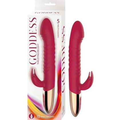 Nasstoys Goddess Thrusting Delight Red Dual Stimulating Rechargeable G-Spot and Prostate Vibrator