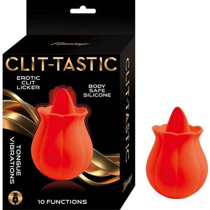 Nasstoys Clit-Tastic Erotic Clit Licker Red Vibrator - Model 123 - Female - Clitoral Stimulation - Rose-inspired
