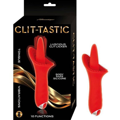 Nasstoys Clit-Tastic Luscious Clit Licker Red Dual Stimulator Vibrator - Model NN100 - Unisex - Clitoral and Vaginal - Red