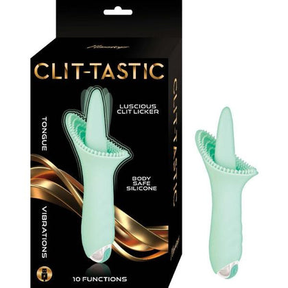 Nasstoys Clit-Tastic Luscious Clit Licker Aqua Vibrator | Model: Clit-Tastic Luscious Clit Licker | Female | Dual Stimulating Vibrator for Clitoral and Vaginal Pleasure | Aqua Blue
