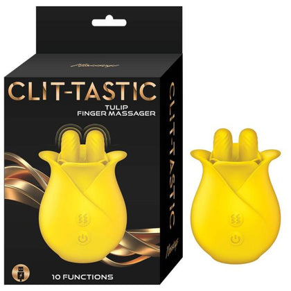 Nasstoys Clit Tastic Tulip Finger Massager Yellow: Rechargeable Clitoral Stimulator - Model: Clit-tastic Tulip - For Women - Clitoral Stimulation - Yellow