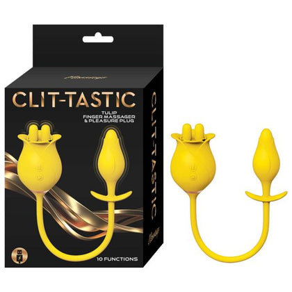 Clit-tastic Tulip Finger Massager & Plug Yellow - Adult Naughty Store