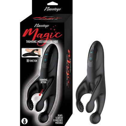 Nasstoys Deluxe Magic Thumping Masturbator Vibe - Model NTMV-5000 - Male - Full-body Stimulation - Black