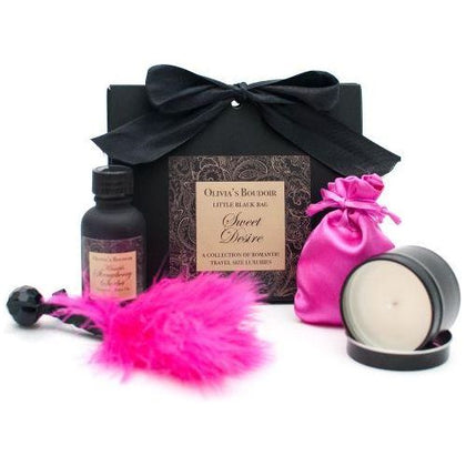 Olivia's Boudoir Little Black Bag Sweet Desire Kit - Romantic Essentials for Passionate Getaways