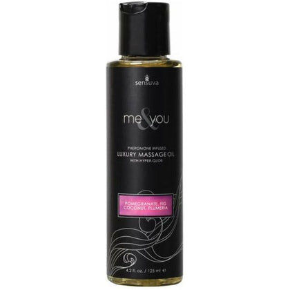 Me & You Luxury Massage Oil - Pomegranate, Fig, Coconut, Plumeria 4.2oz - Adult Naughty Store