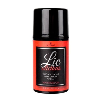 Sensuva Lic-O-Licious Watermelon Oral Delight Cream - Enhance Pleasure and Sensuality with this Long-lasting Tongue Coating Cream - Adult Naughty Store