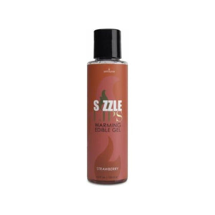 Sizzle Lips Strawberry Warming Gel - Intensify Pleasure with Sensual Edible Heat - 4.2oz - Adult Naughty Store