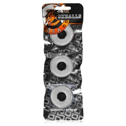 Ox Balls Ringer Cockring 3 Pack Clear - Enhancing Pleasure and Size for Men - Model RCR-3-CLR
