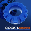 Oxballs Cock Lug Lugged Cock Ring Marine Blue - Model CL-001 - Unisex Pleasure Toy for Enhanced Bulge and Sensations - Adult Naughty Store