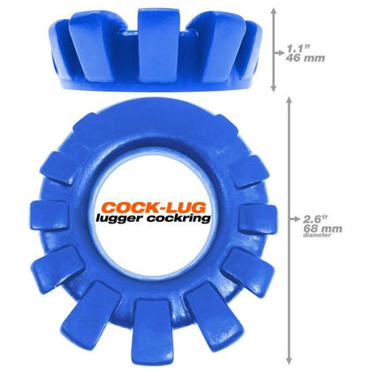 Oxballs Cock Lug Lugged Cock Ring Marine Blue - Model CL-001 - Unisex Pleasure Toy for Enhanced Bulge and Sensations
