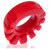 Oxballs Cock Lug Lugged Cock Ring Red - Model CL-001 - Enhance Pleasure and Boost Bulge - For Men - Silicone Sex Toy - Adult Naughty Store