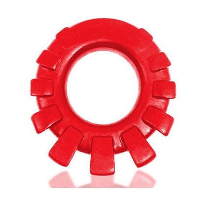 Oxballs Cock Lug Lugged Cock Ring Red - Model CL-001 - Enhance Pleasure and Boost Bulge - For Men - Silicone Sex Toy