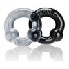 Oxballs Ultraballs Cock Rings - Stretchy, Gripping, and Pleasure-Enhancing Dual Nodule Rings for Men - 2 Pack (Black, Clear) - Adult Naughty Store