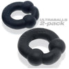 Oxballs Ultraballs Night Edition Silicone Cock Ring 2 Pack - Enhance Pleasure with Style and Comfort