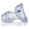 Oxballs Glowhole-2 LED Butt Plug - Large Clear Frost - Unisex Anal Pleasure Toy
