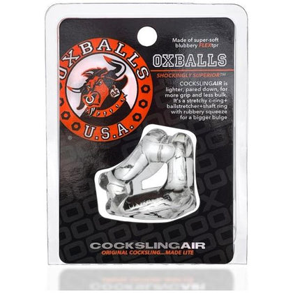 Oxballs Cocksling Air Sling Clear - The Ultimate Stretchy Grip Cock Ring, Ballstretcher, and Shaft Ring for Men's Pleasure (Model 2023)