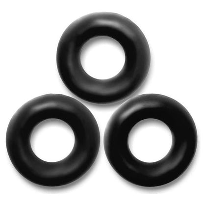 Oxballs Fat Willy 3-Pack Black Cock Rings - Model FW3B - Male Pleasure Enhancer - Adult Naughty Store